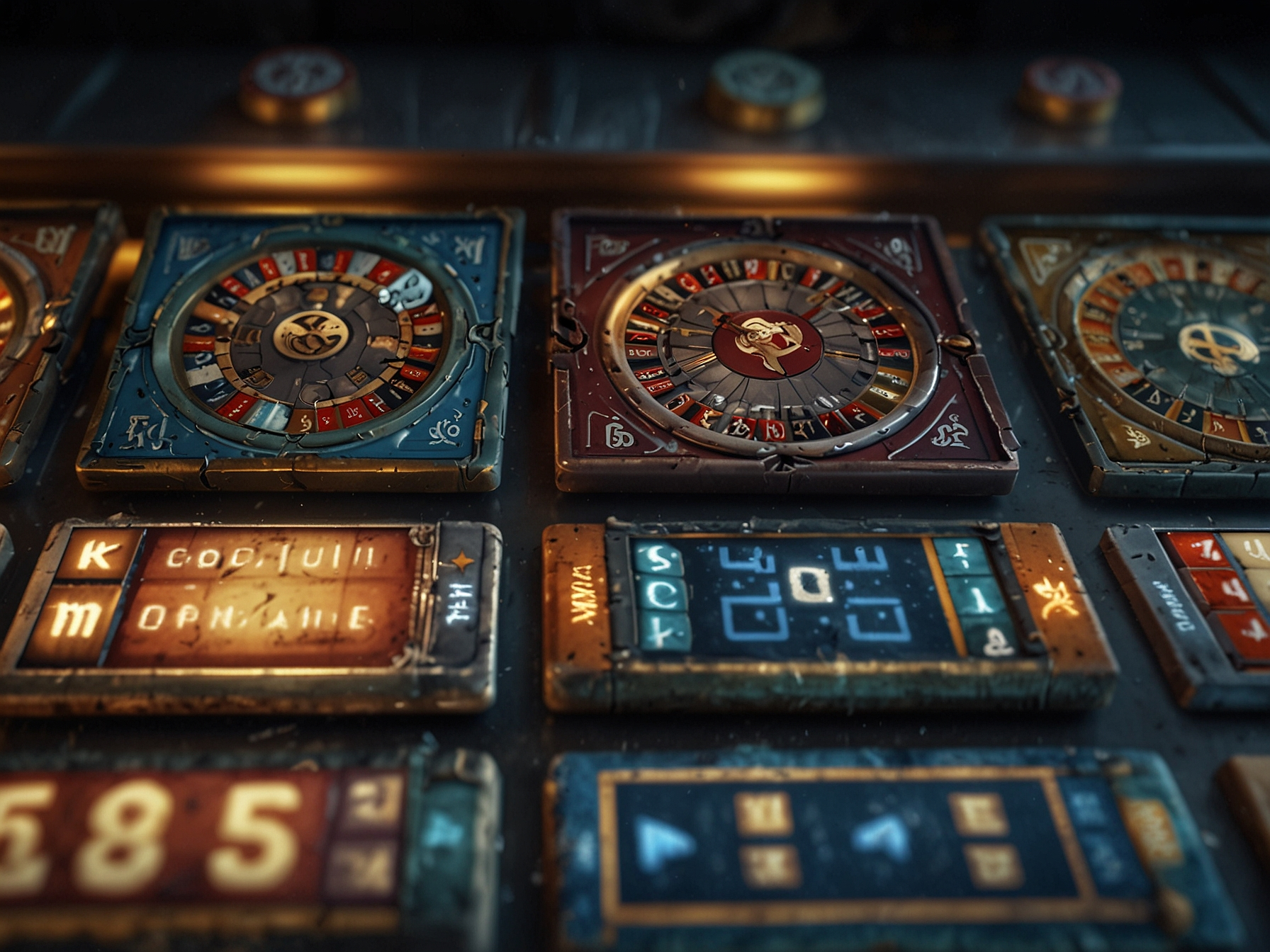 Game tiles and bonus banner