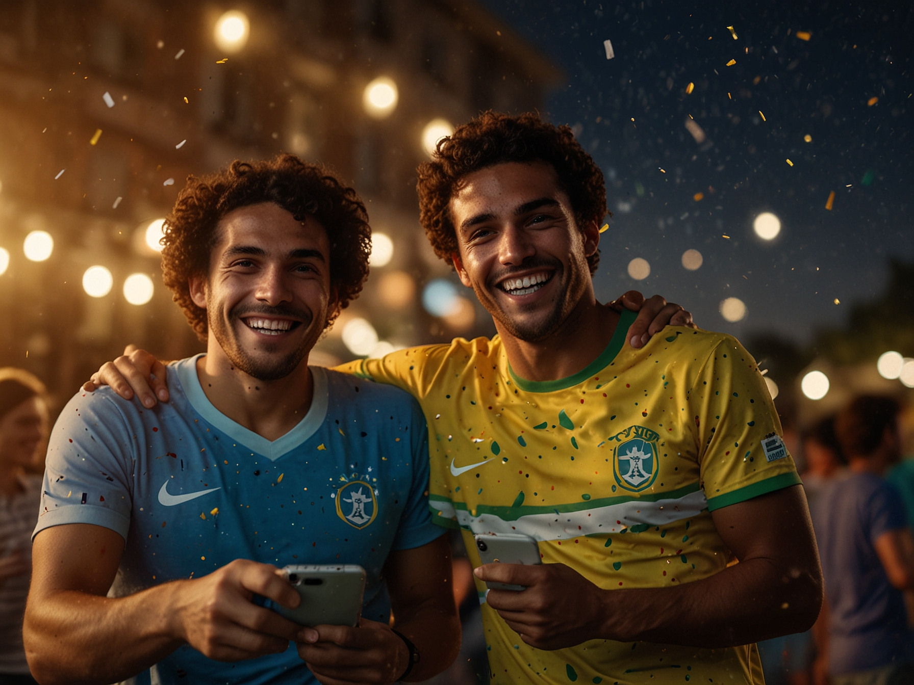 Players celebrating bonus wins