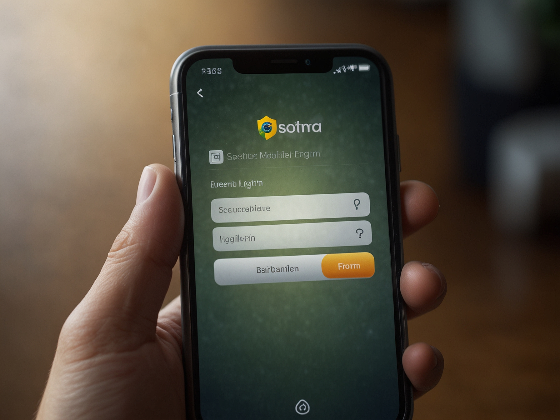 Secure login interface on mobile
